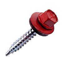 Саморез кровельный с буром 4,8х51 красный 1 шт. картинка